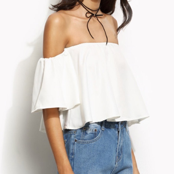 🌟Last ✨HP✨ Colleen off the Shoulder Crop Top - Picture 5 of 7