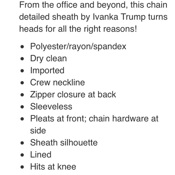 + Ivanka Trump Ruched Ponte Knit Dress wChainLilac - Picture 5 of 8