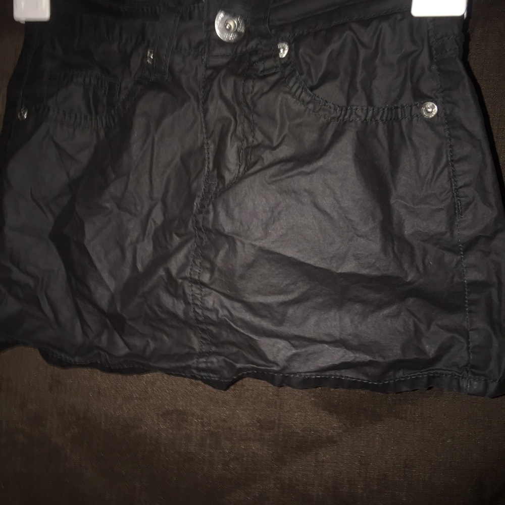 Black girls guess leather look skort