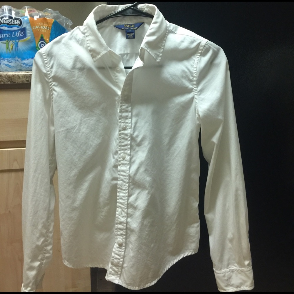 Polo Ralph Lauren Big kids 14 white shirt