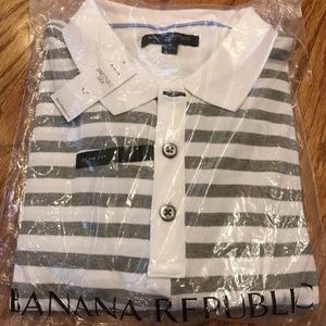 BANANA REPUBLIC SLIM FIT PIQUE POLO XL TALL NWT