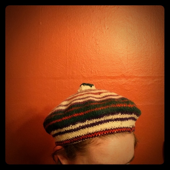 vintage golf hat with pom pom