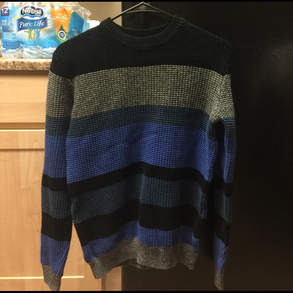 American apparel color blocked knitted sweater
