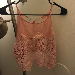 Baby Pink LA Hearts Tank Crop Top