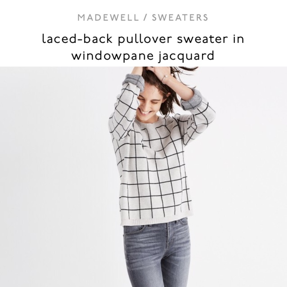 Madewell black and white sweater