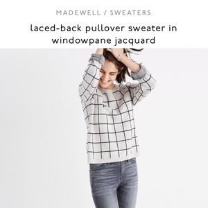Madewell black and white sweater