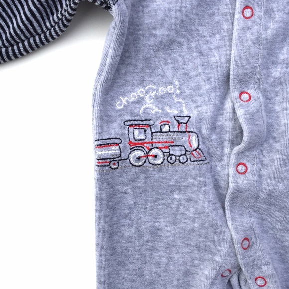Little me footed train pajamas - Picture 2 of 5