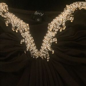 Sky brand dress brown/gold with tiger