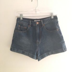 Denim Mom Shorts - Dark Wash