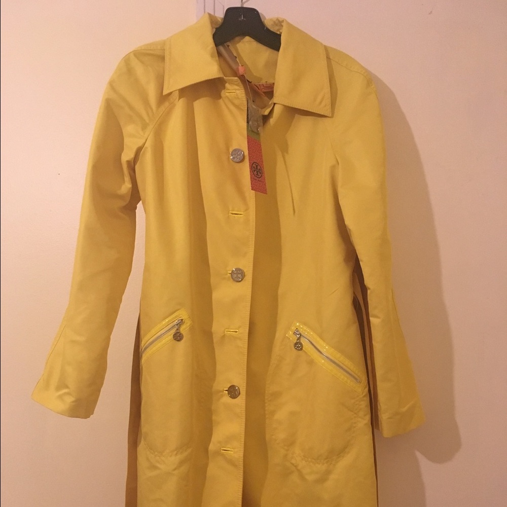 Tory Burch yellow trench coat