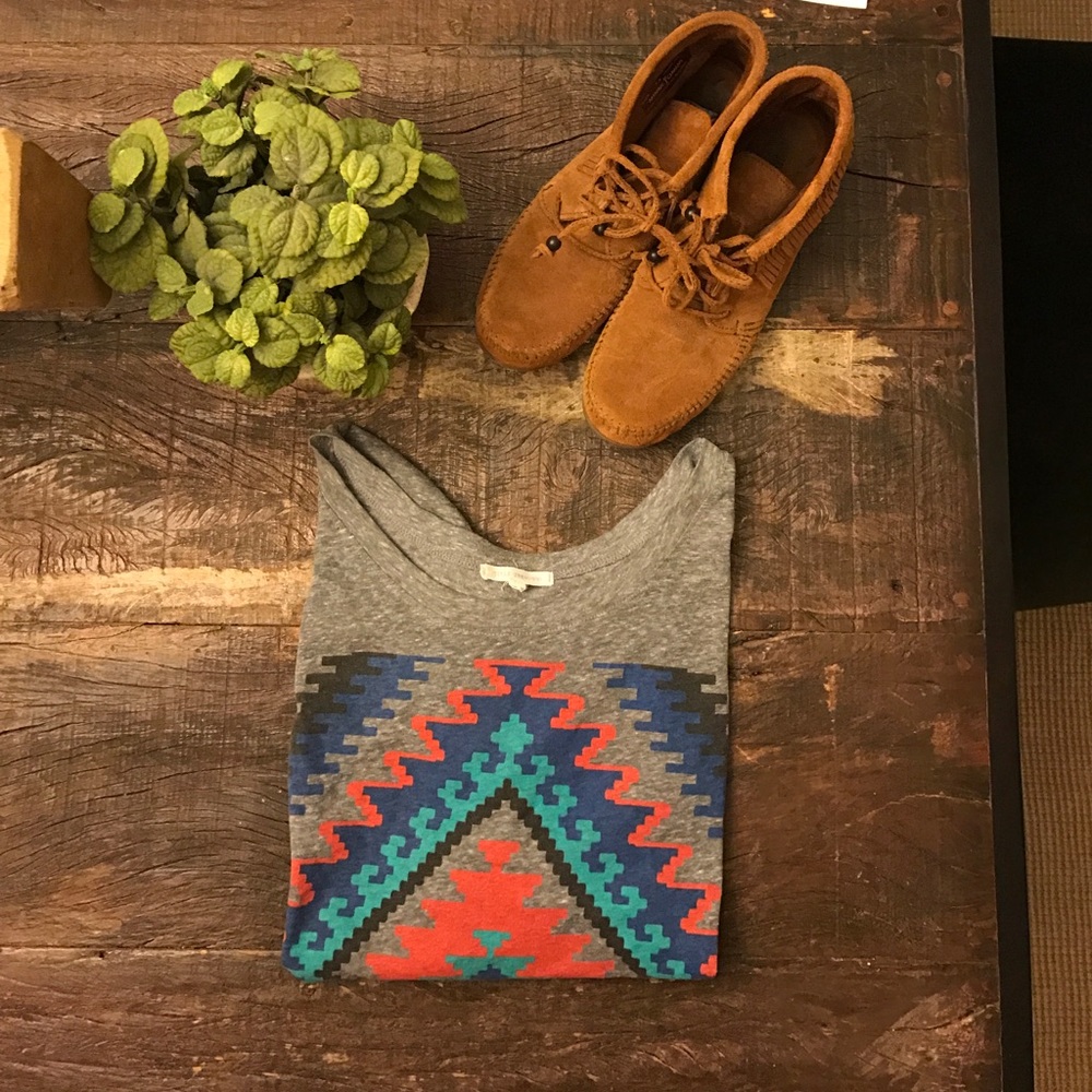Urban Outfitters tribal Aztec boxy tee
