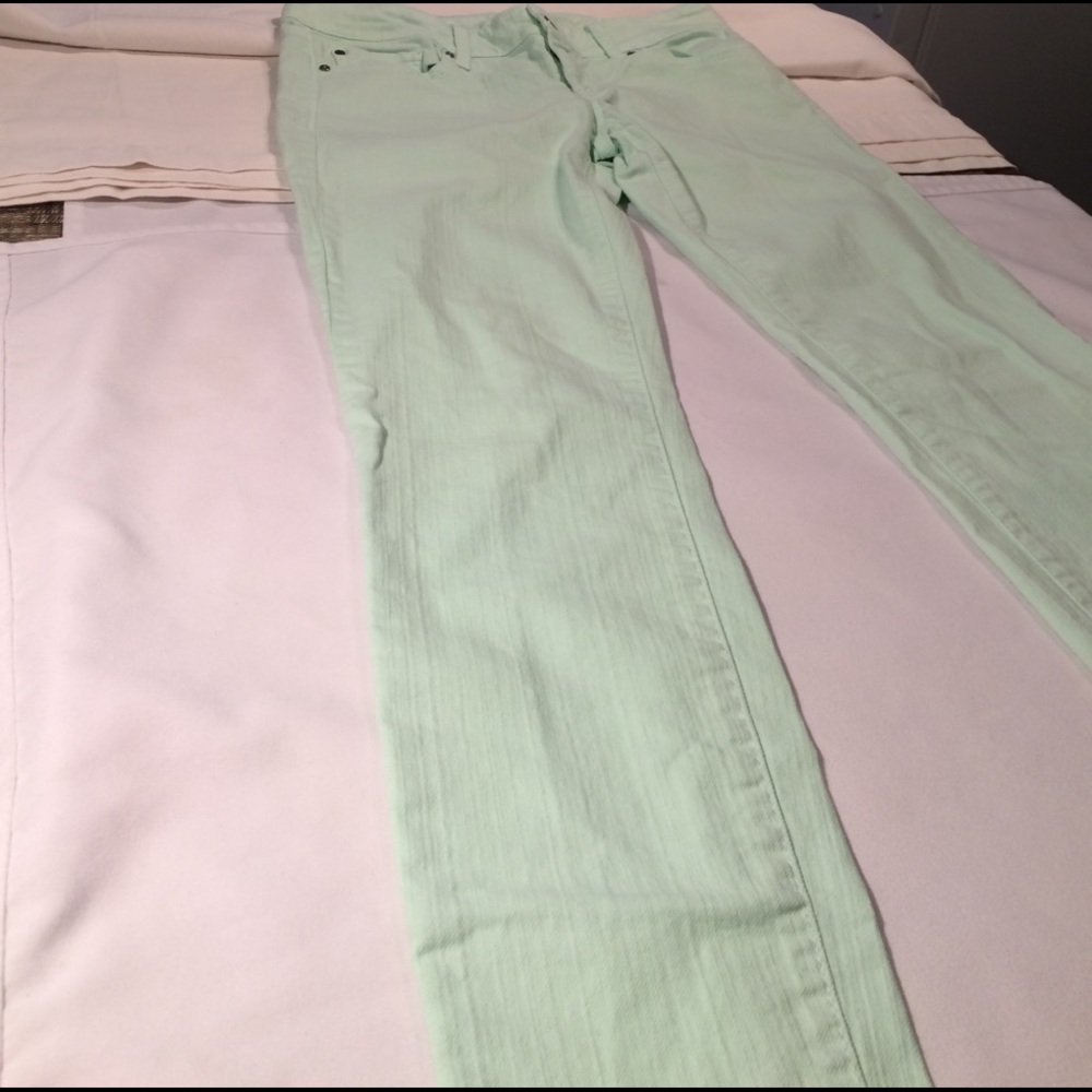 GAP pastel mint skinny jeans