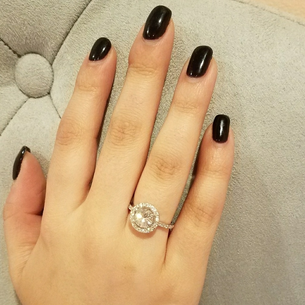 Real 925 sterling silver engagement promise ring - Picture 5 of 8