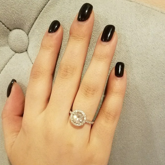 Real 925 sterling silver engagement promise ring - Picture 5 of 8