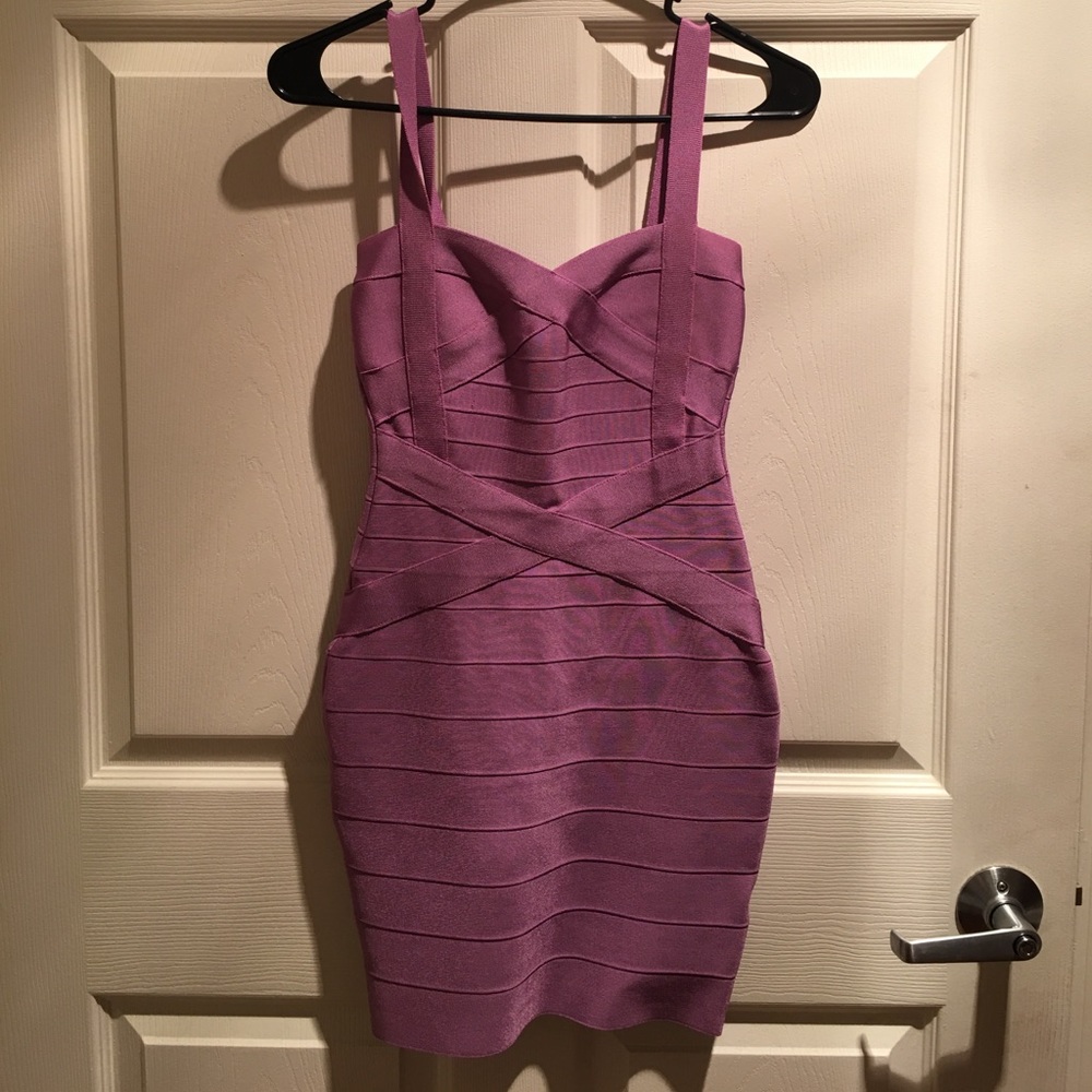Purple bandage dress