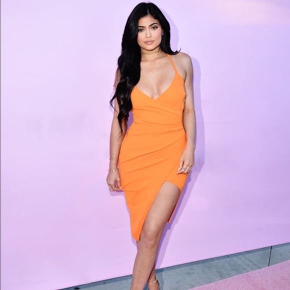 Kylie Jenner orange dress!