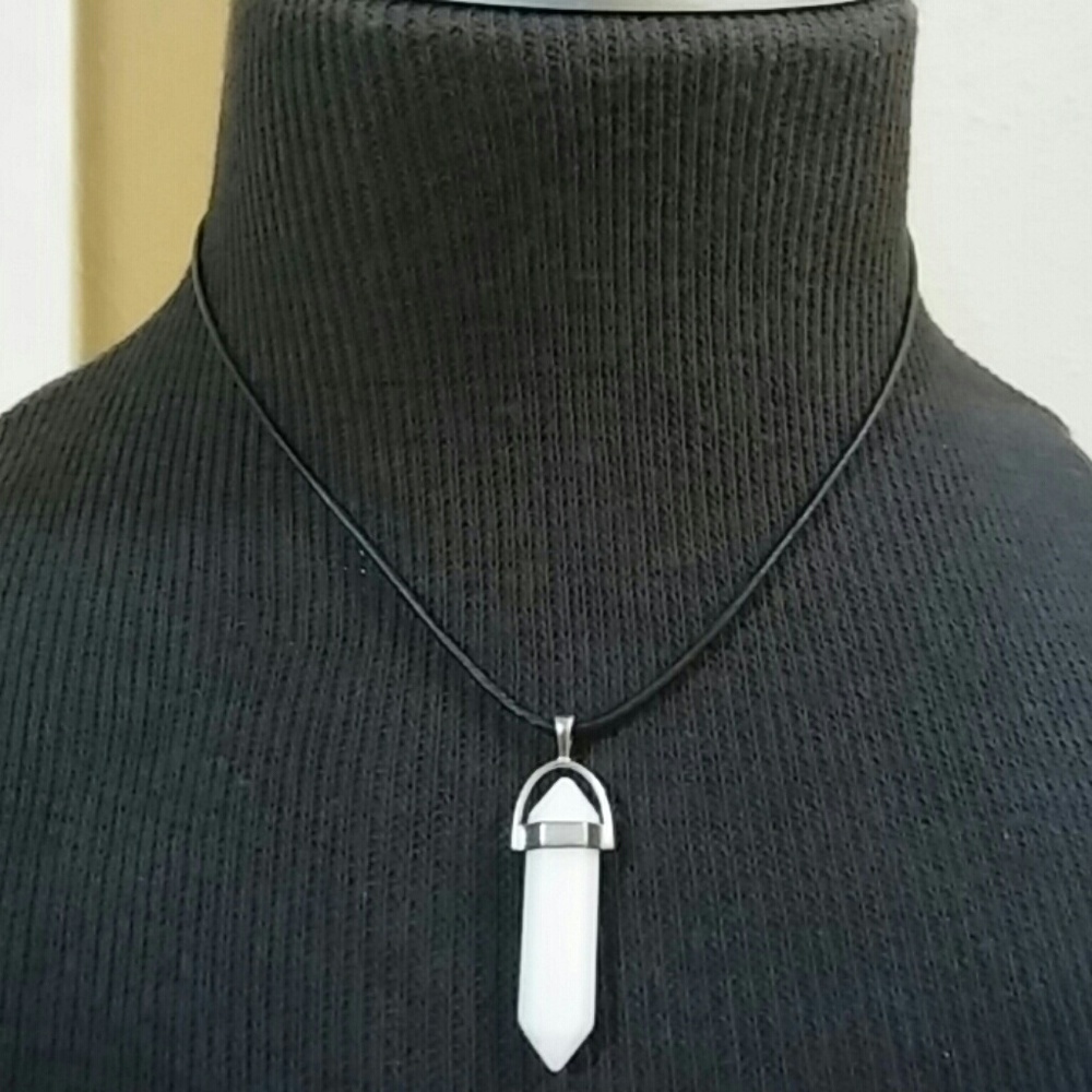 White chakra stone necklace