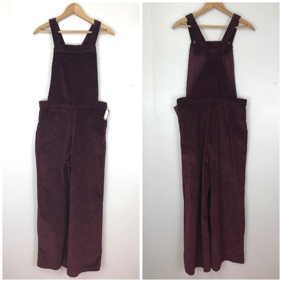 wide leg corduroy overalls