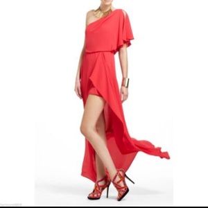 BCBG One Shoulder Purple Gown