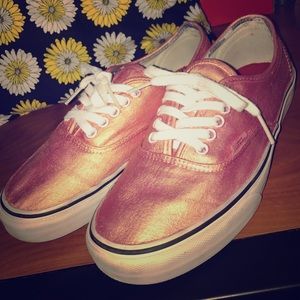 Hand Painted Pink-Gold Vans