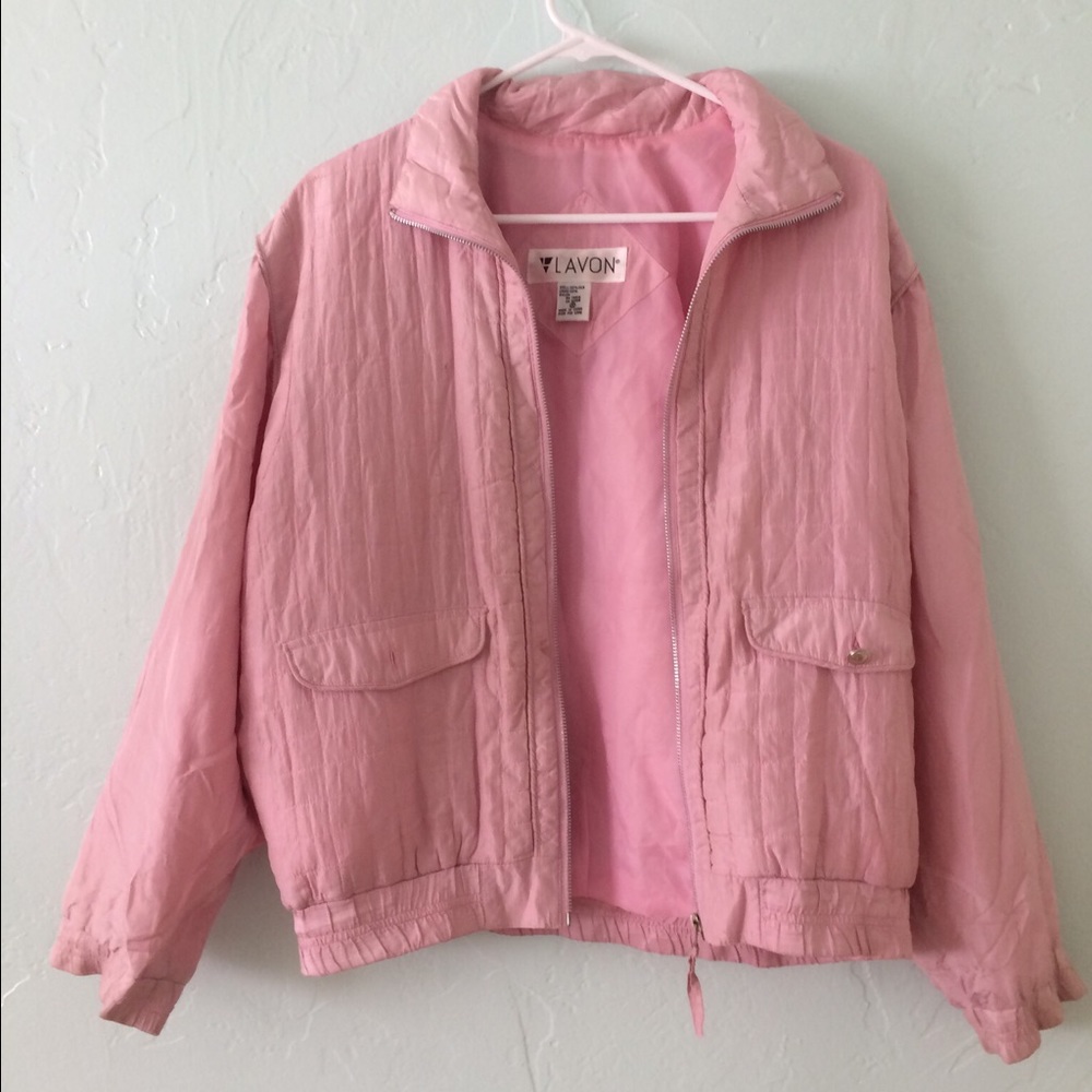 pink windbreaker