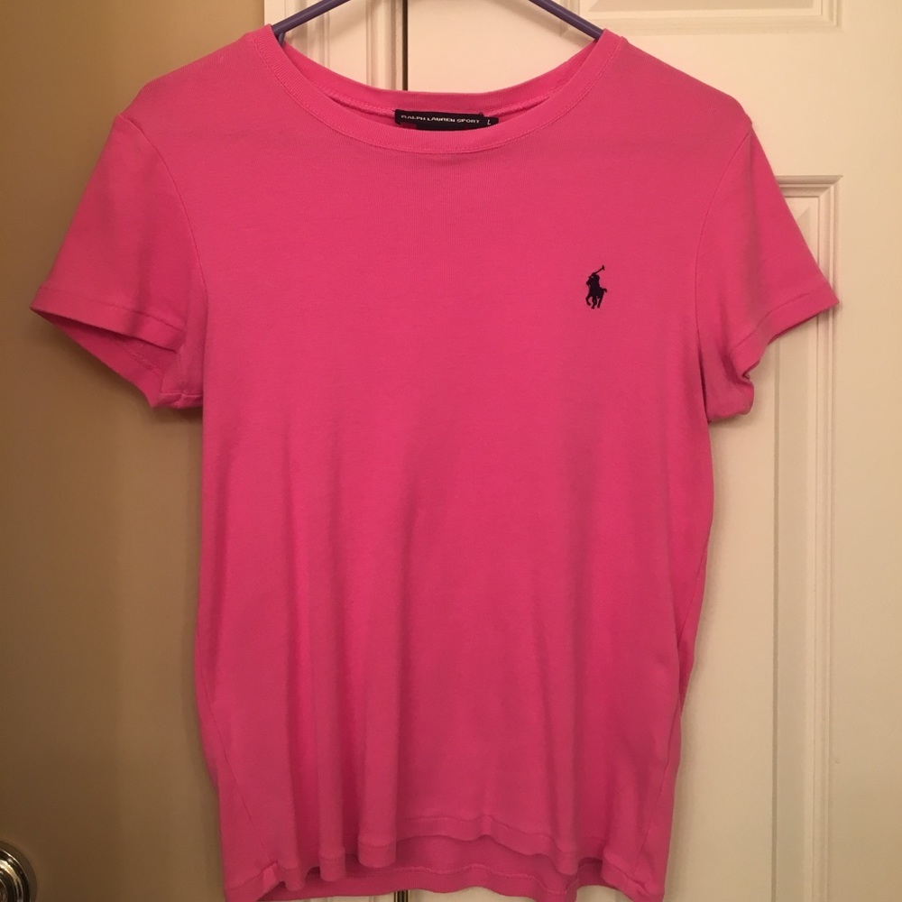 Hot Pink Polo T Shirt