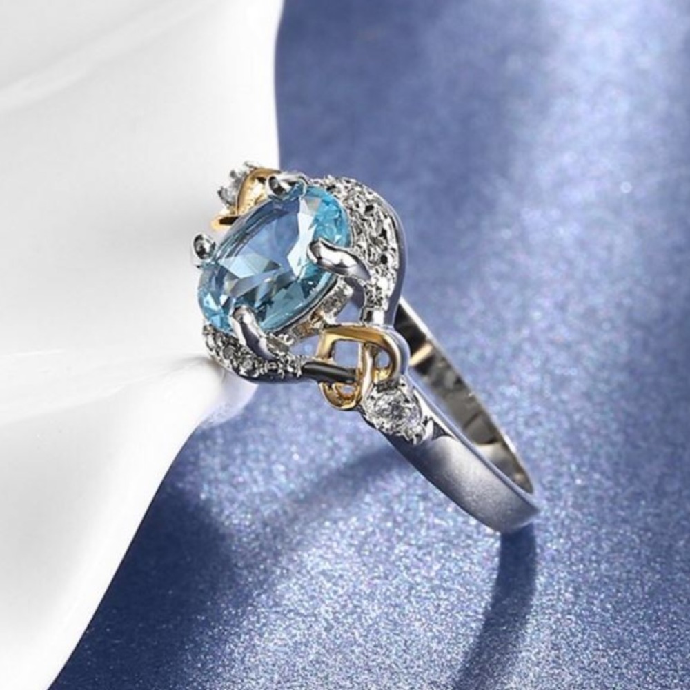 🌟SIZE 7 LEFT🌟BLUE TOPAZ RING - Picture 3 of 8