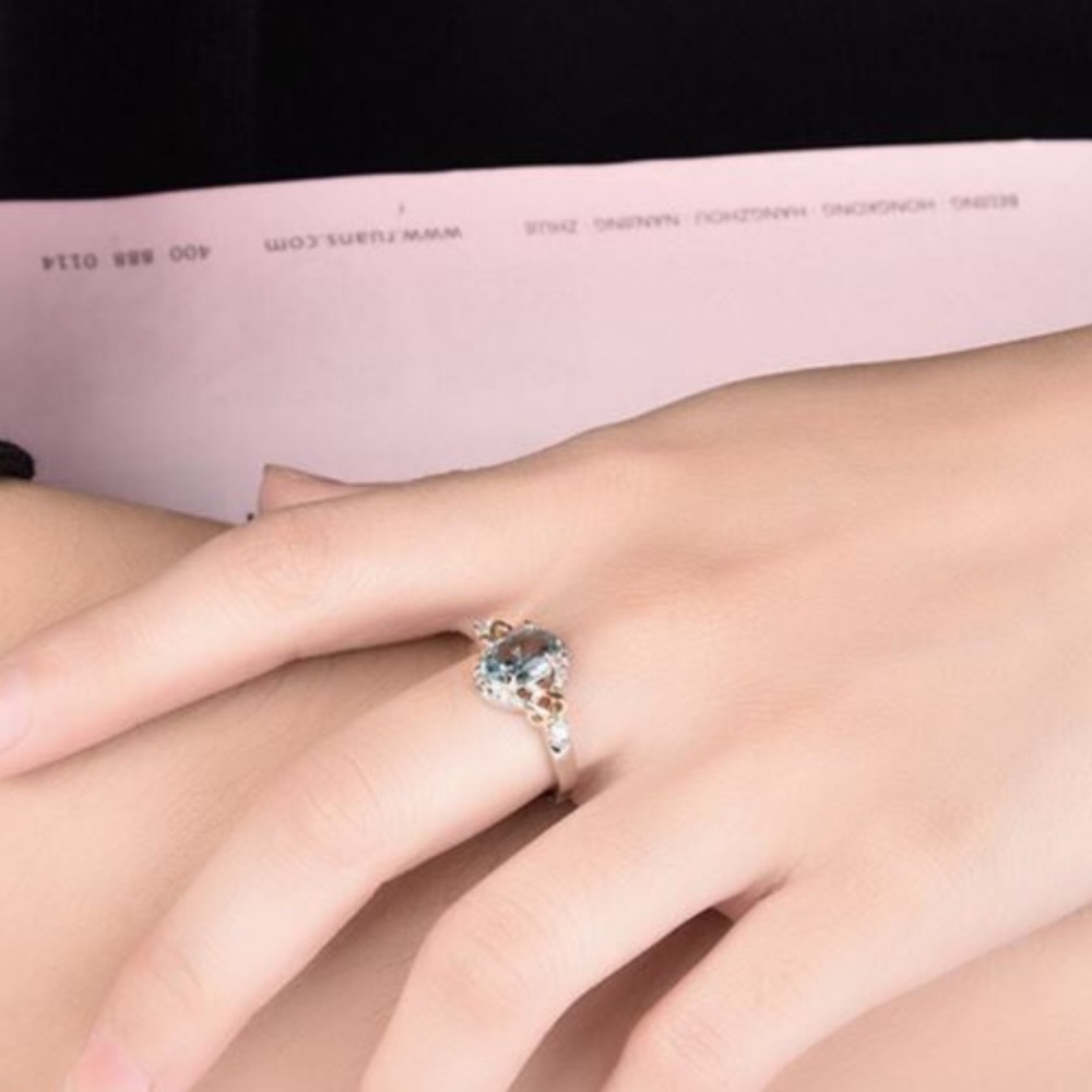 🌟SIZE 7 LEFT🌟BLUE TOPAZ RING - Picture 4 of 8