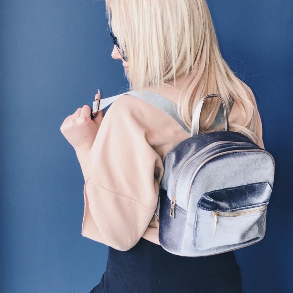 Velvet Blue Mini Backpack - Picture 1 of 1
