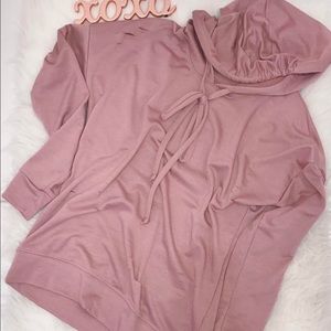 Blush Pink Distressed Sweater