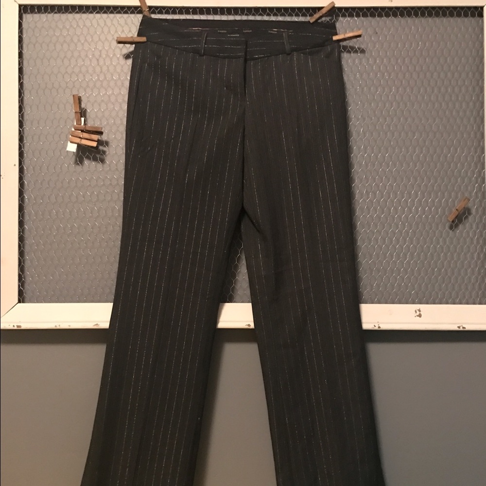 Express editor glitter stripe slacks pants