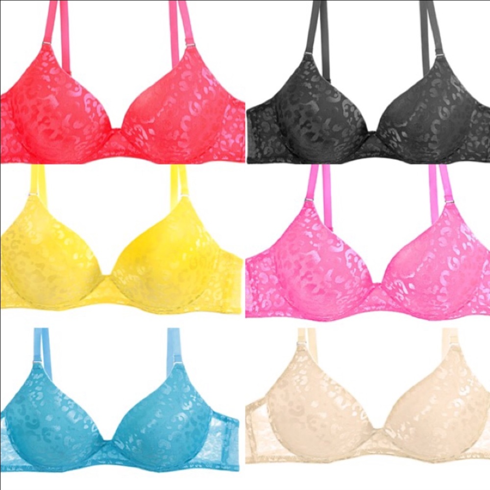 Lot of 6 Full Coverage Bras Wide Back