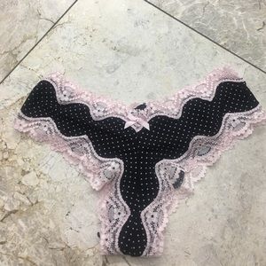 Black and Pink Cheeky Victoria's Secret Panties