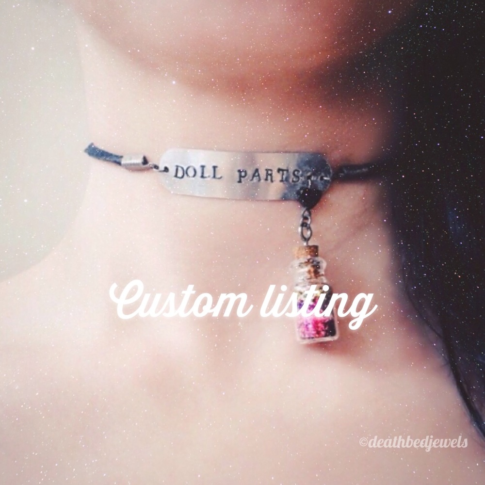 ⚡Custom Listing⚡ DOLL PARTS Metal Stamped Choker