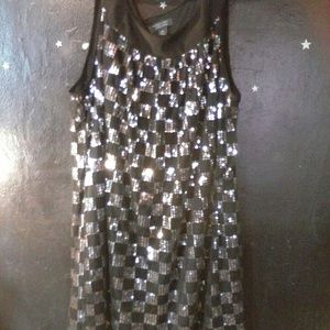 Dress barn black and silver sparking dress price !