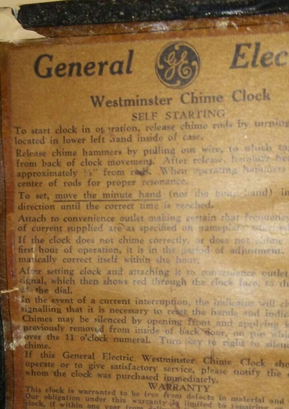 General Electric grandmother clock - Picture 3 of 4