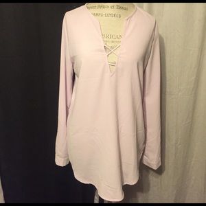 Pastel lavender/pink blouse