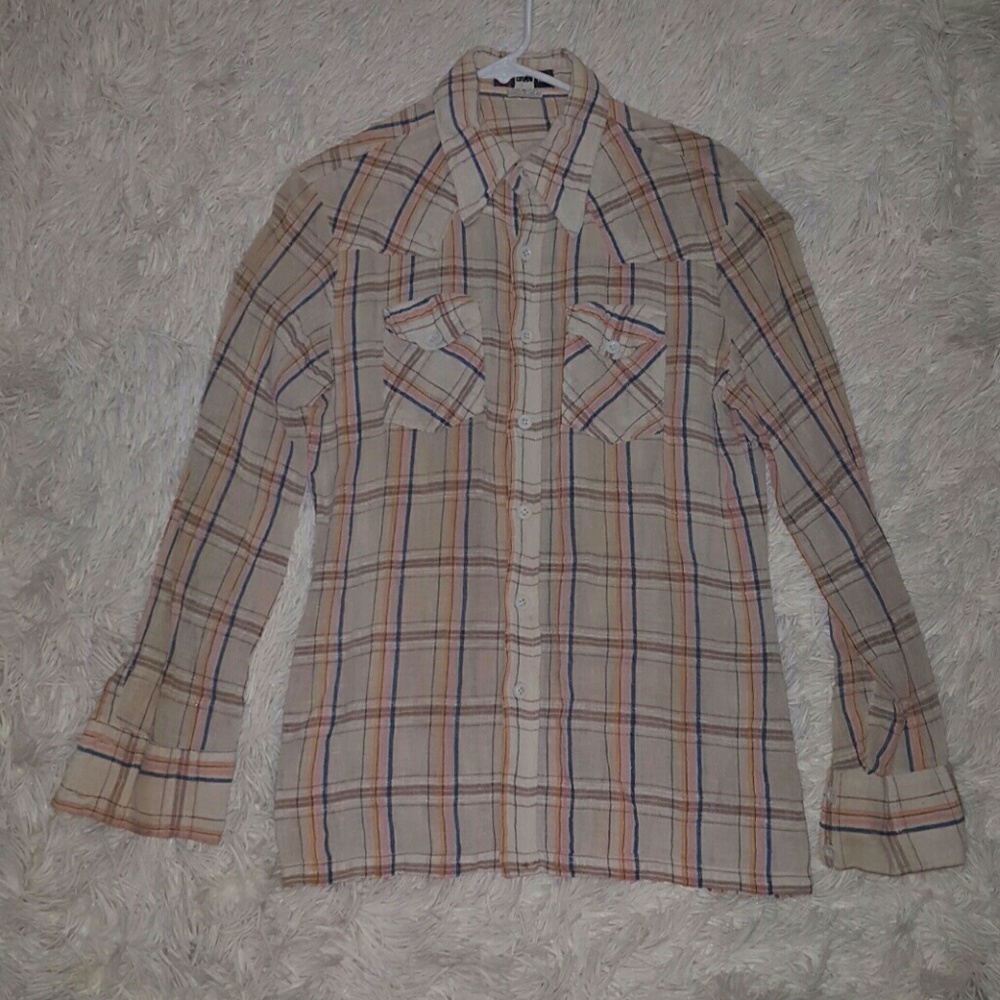 Chess king vintage plaid button up