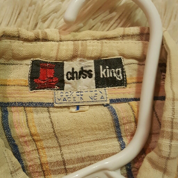Chess king vintage plaid button up - Picture 2 of 4