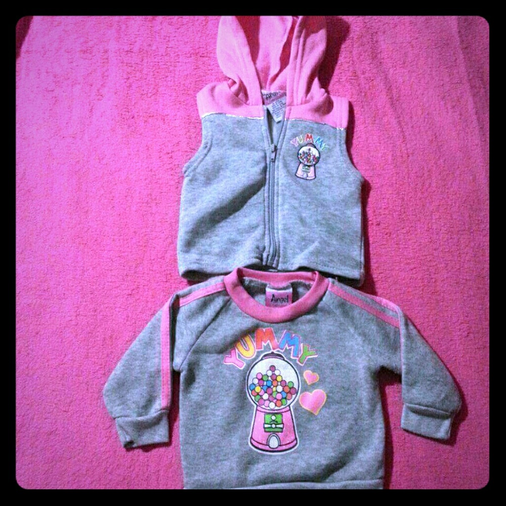 Baby sweatshirt w/ hooded vest