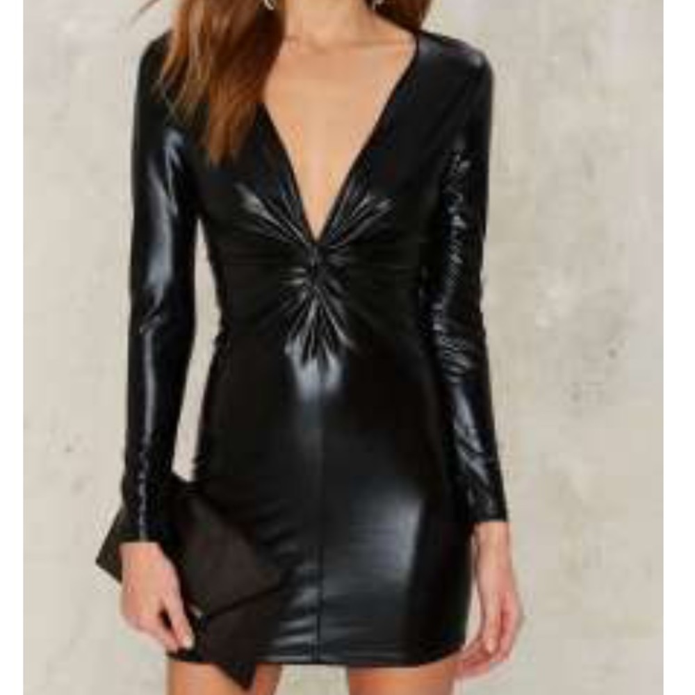 Nasty gal black long sleeve mini dress