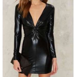 Nasty gal black long sleeve mini dress