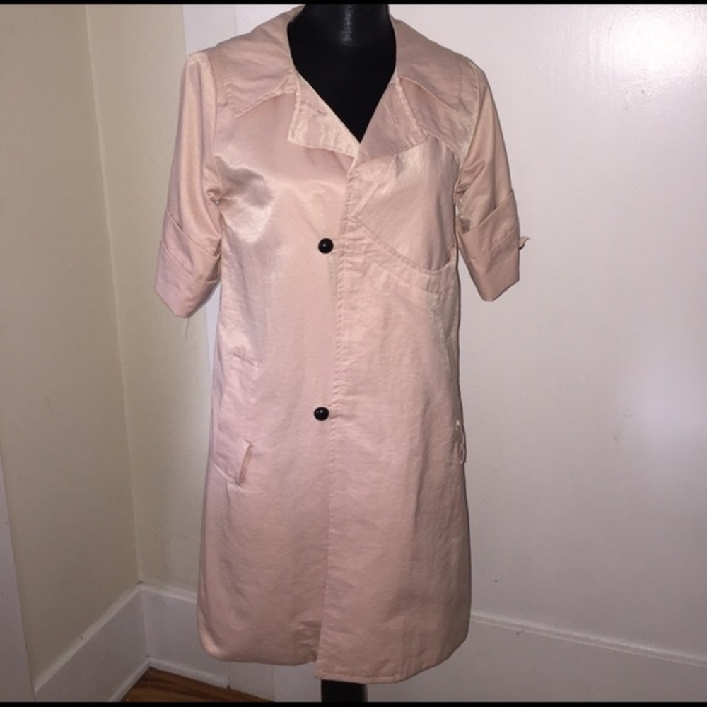 Women's Light Pink Trench Coat Jacket
