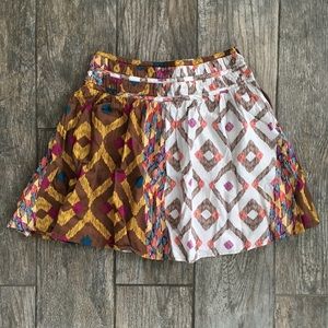 Xoxo patterned mini skirt