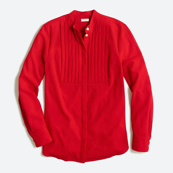 NWOT JCrew Drapey Tuxedo Top - Picture 1 of 6
