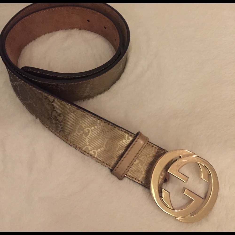 GUCCI * Metallic Gold LIMITED EDITION women's belt
