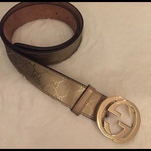 GUCCI * Metallic Gold LIMITED EDITION women's belt