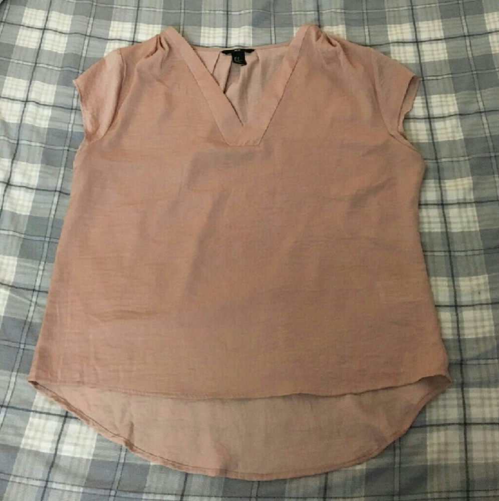H&M Blush Rose Gold Blouse