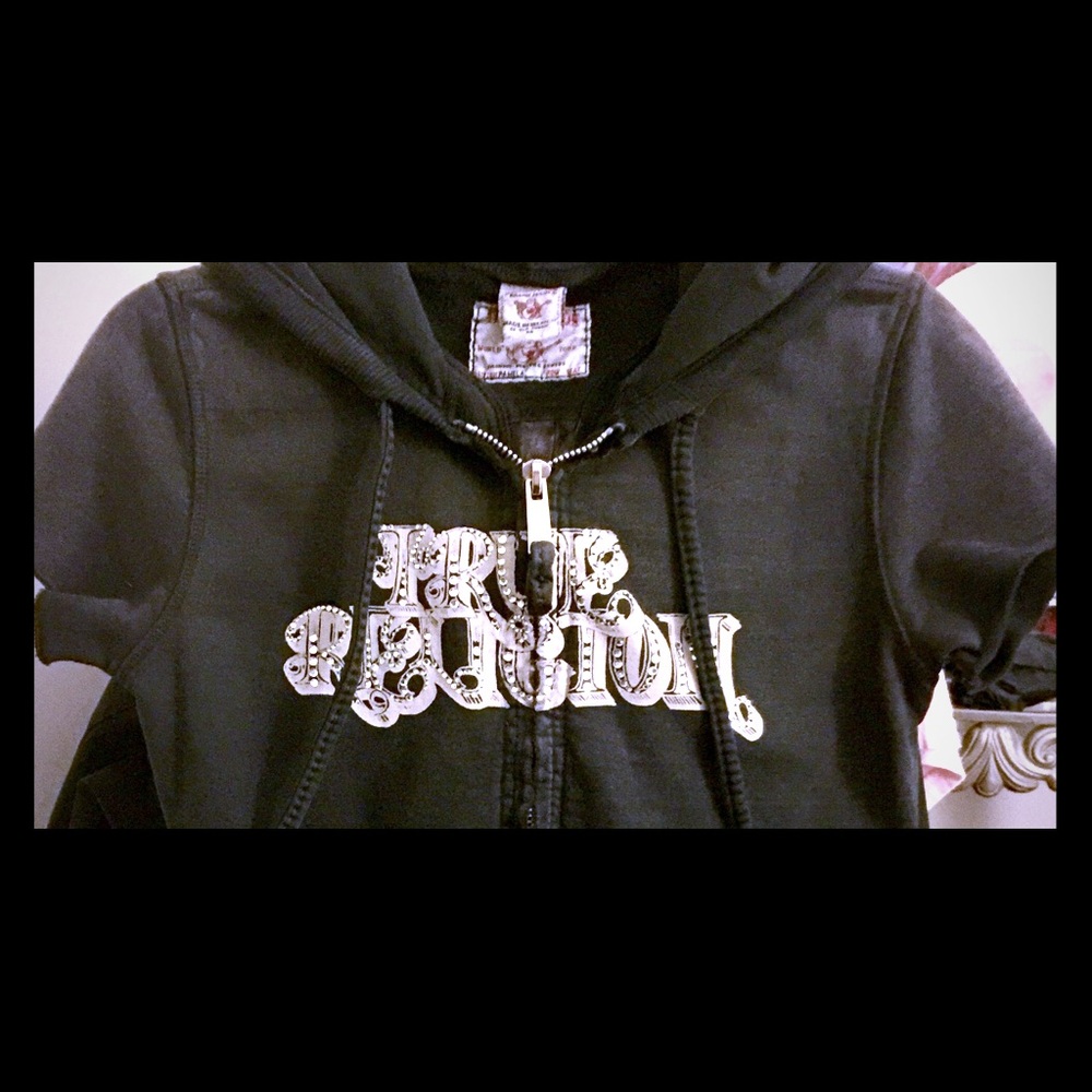 True Religion Long Zip-Up "Pamela" Hoodie
