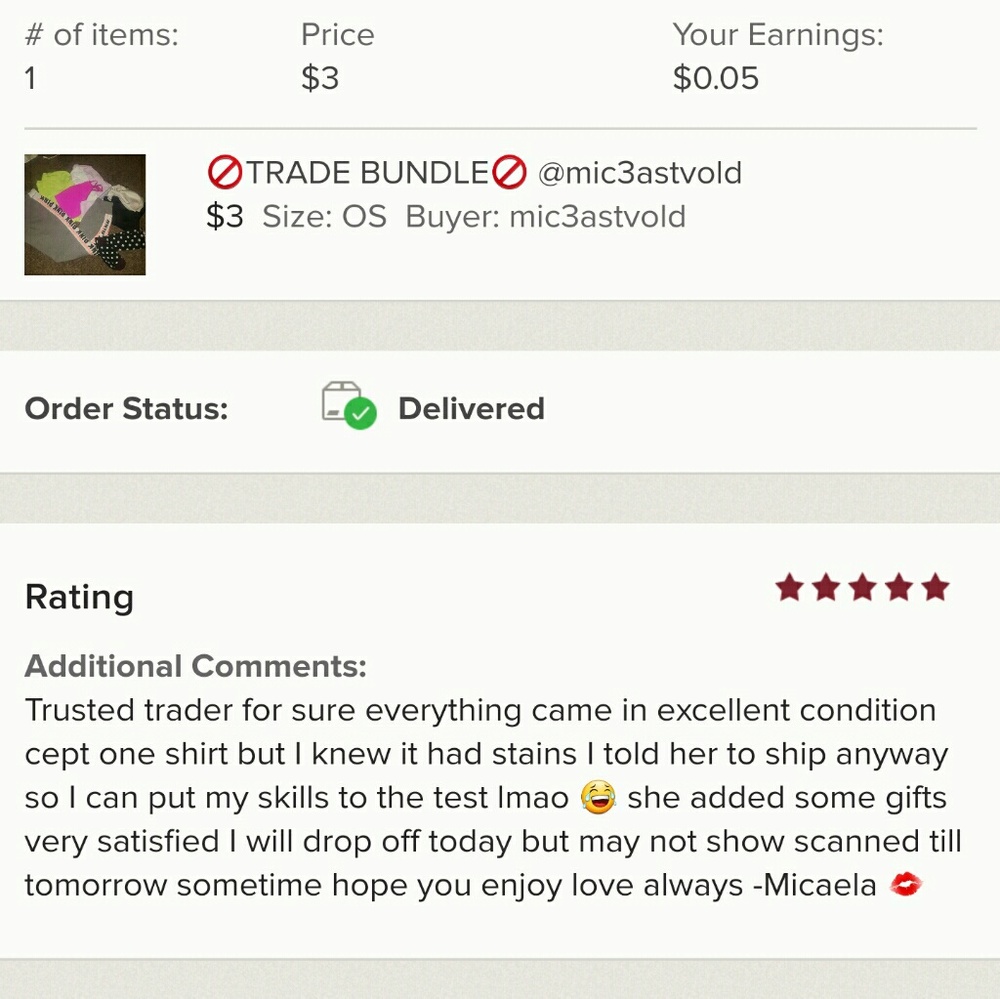 More Trade Feedback!!